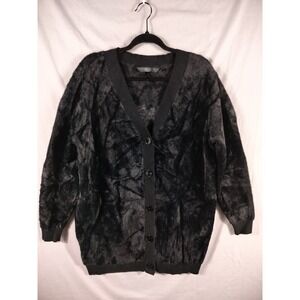 Killstar KihlList Cardigan Nomad Longline Women M Sweater Black skull moon goth